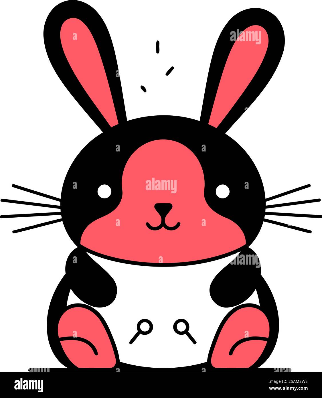 Mignon lapin de dessin animé. Illustration vectorielle dans le style doodle. Illustration de Vecteur