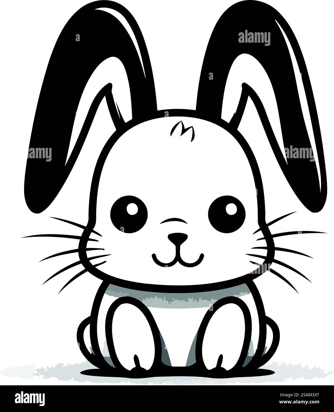 conception de vecteur de mascotte de dessin animé de lapin mignon. icône animal lapin de pâques Illustration de Vecteur