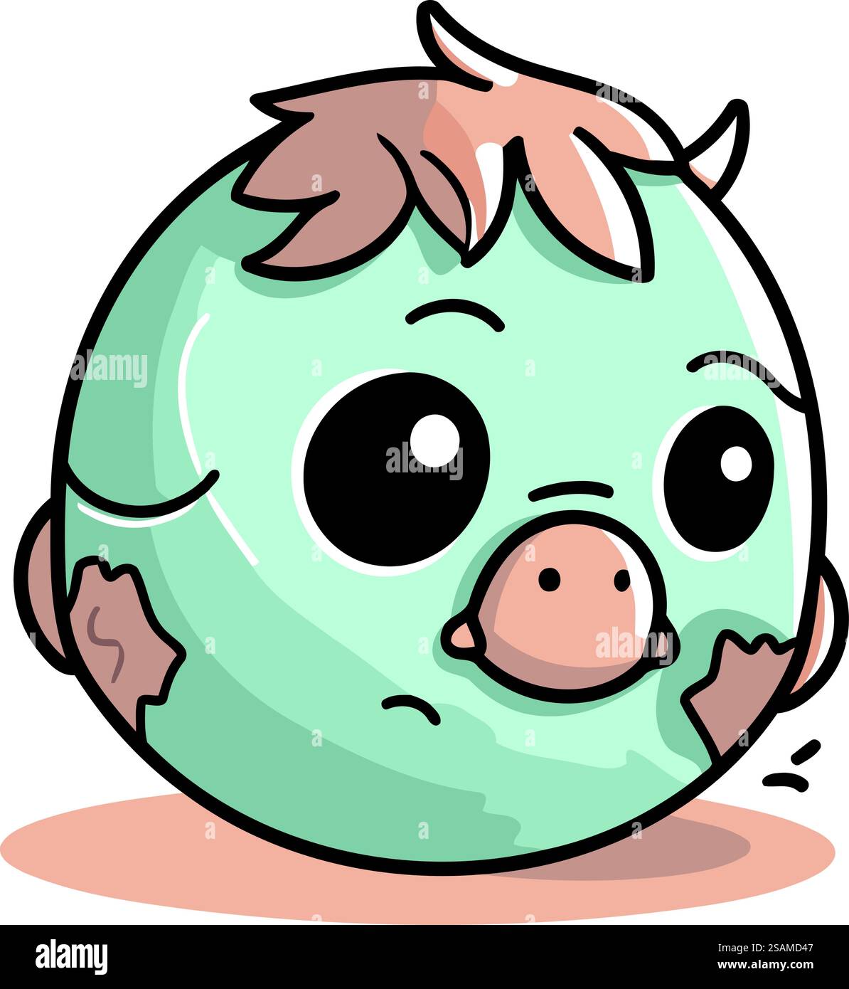 Illustration d'un mignon personnage souriant Baby Boy Mascot Illustration de Vecteur