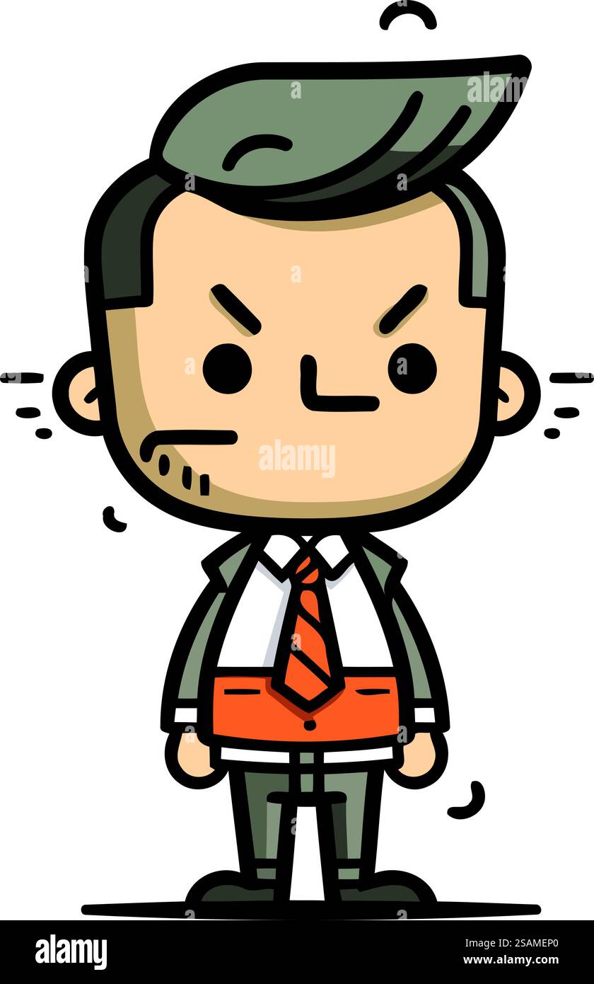 Homme d'affaires souriant Cartoon Business Vector Illustration Illustration de Vecteur