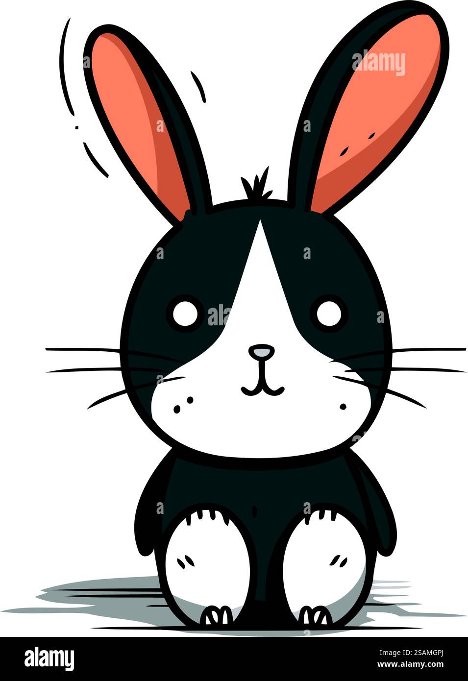 Personnage de dessin animé lapin. Illustration vectorielle d'un mignon petit lapin. Illustration de Vecteur