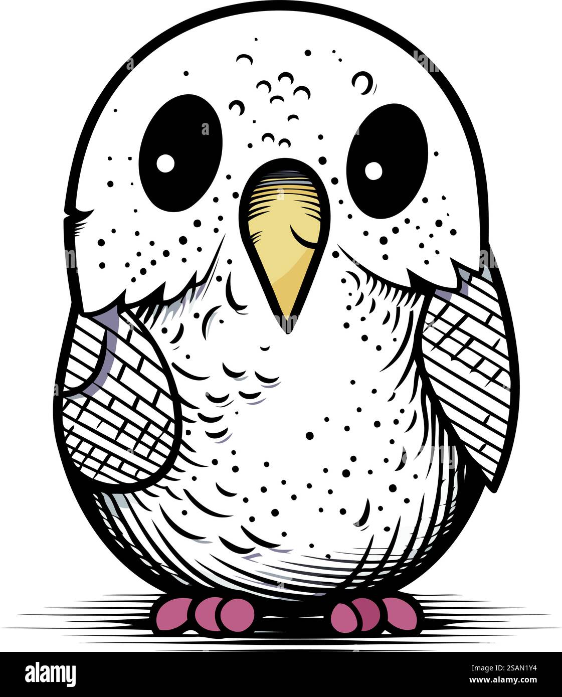 Hibou. Illustration vectorielle. Isolé sur fond blanc. Illustration de Vecteur