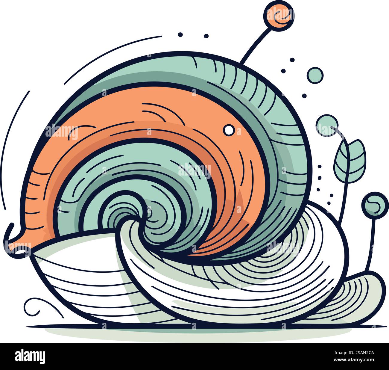 Escargot Vector Escargot de dessin animé Banque de photographies et d’images à haute ...