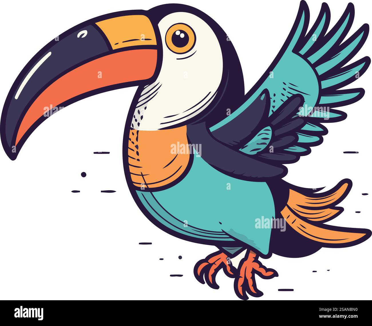 Toucan oiseau dessin animé icône vecteur illustration graphique illustration vectorielle conception graphique illustration vectorielle conception graphique Illustration de Vecteur