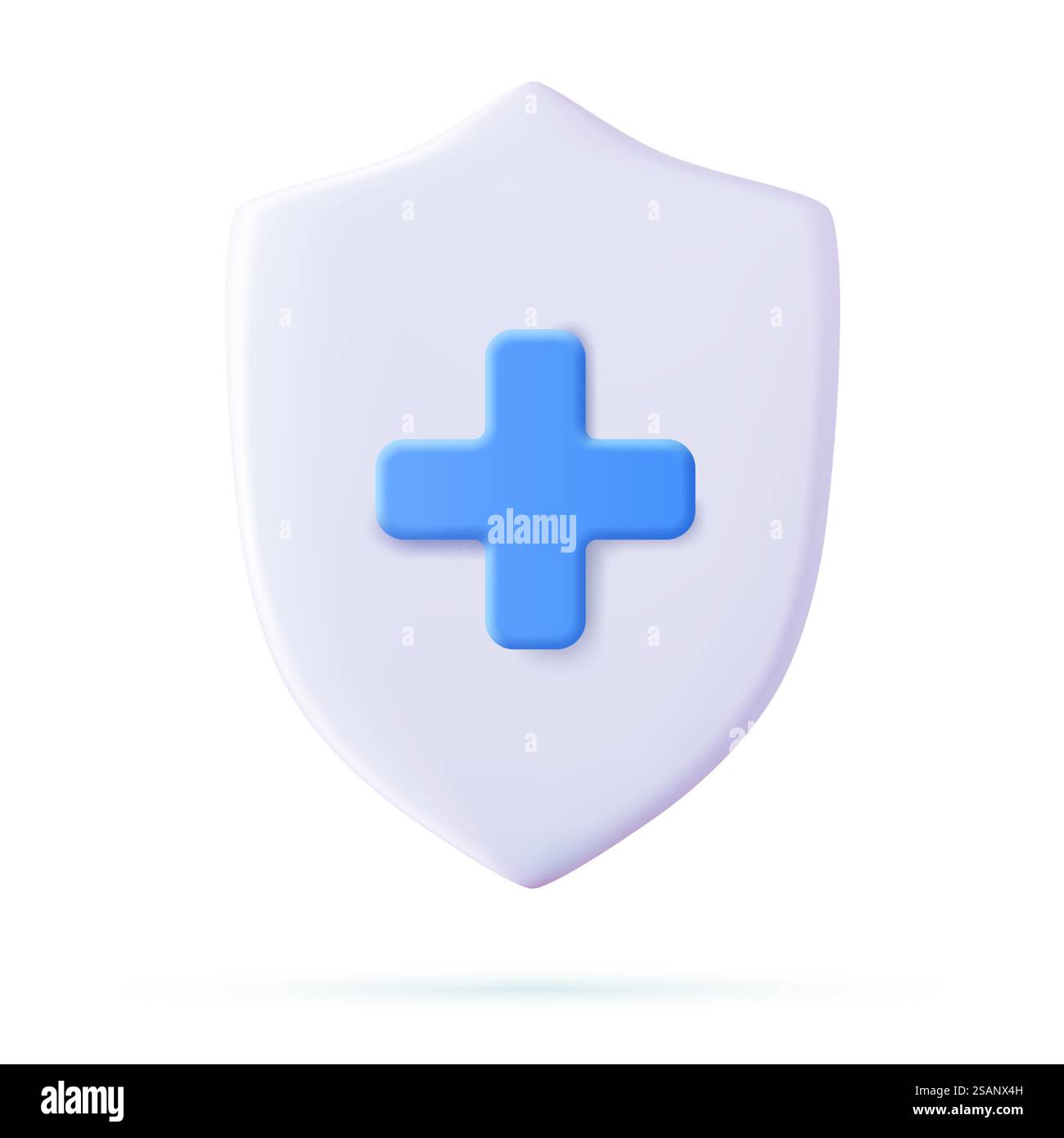 Icône 3D Shield. Concept de soins de santé. Concept d'assurance maladie. concept de bouclier du système immunitaire sur fond blanc. Icône de protection antivirus. Illustration vectorielle. Concept de soins de santé. Icône bouclier 3d. Illustration de Vecteur