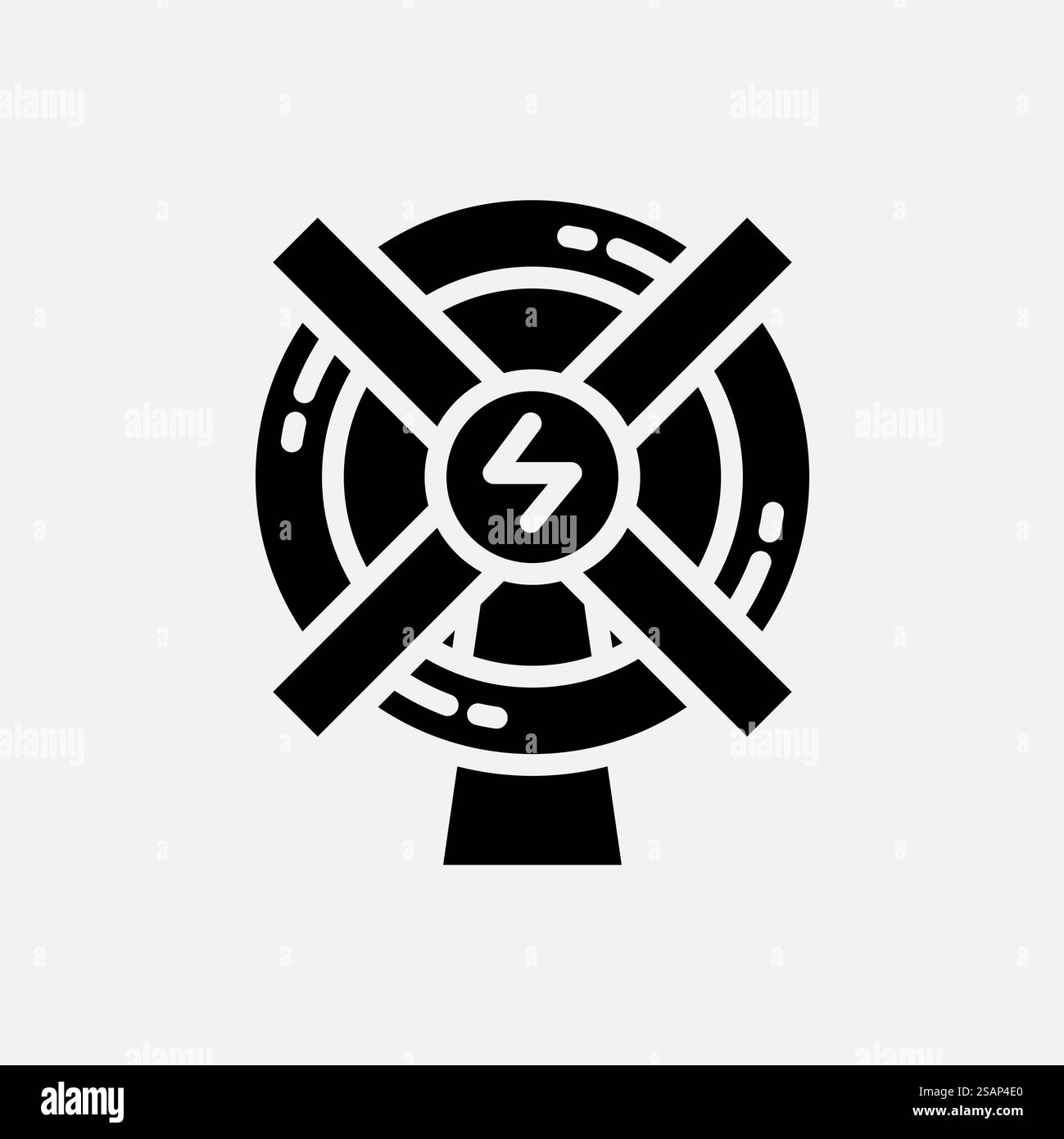 Icône de moulin à vent Glyph, énergie libre, écologie, concept d'énergie renouvelable et verte. Icône noire et unie. Illustration de Vecteur