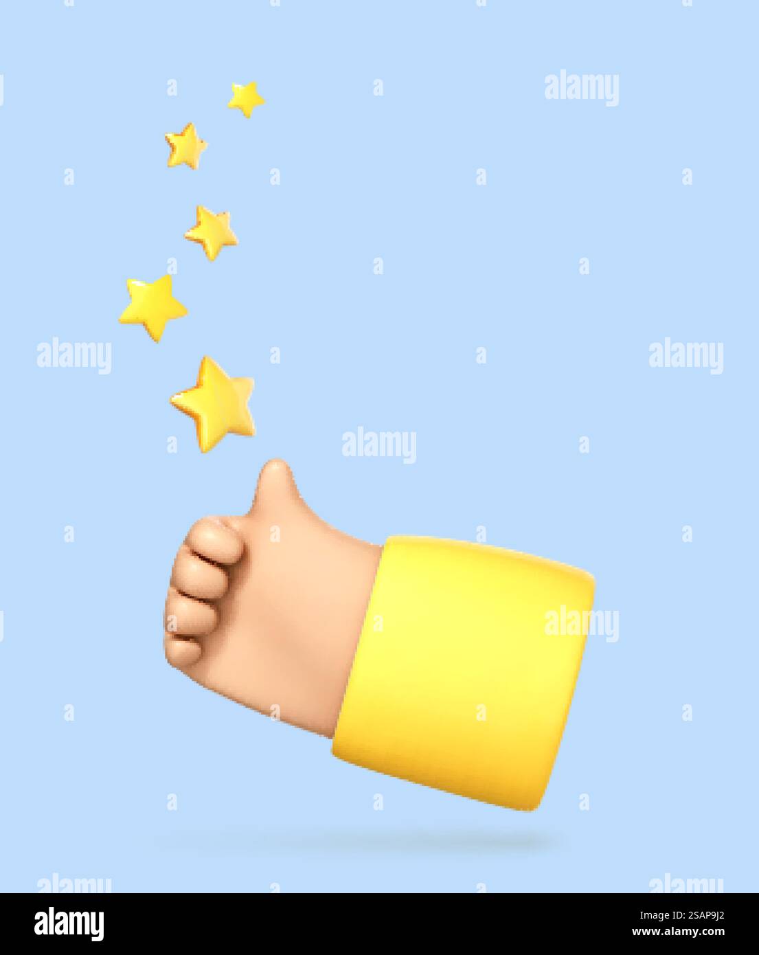 Pouce de dessin animé 3D vers le haut avec une note de cinq étoiles isolé sur fond bleu. Évaluation du client. Note d'avis du client. Illustration vectorielle 3D. Illustration de Vecteur Pouce de dessin animé 3D vers le haut avec une note de cinq étoiles isolé sur fond bleu. Évaluation du client. Note d'avis du client. Illustration vectorielle 3D. Illustration de Vecteur