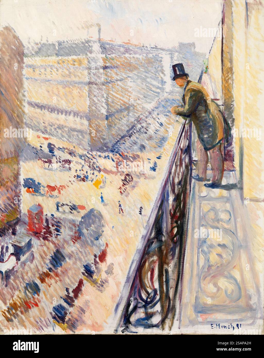 Rue Lafayette. Edvard Munch.1891. Banque D'Images