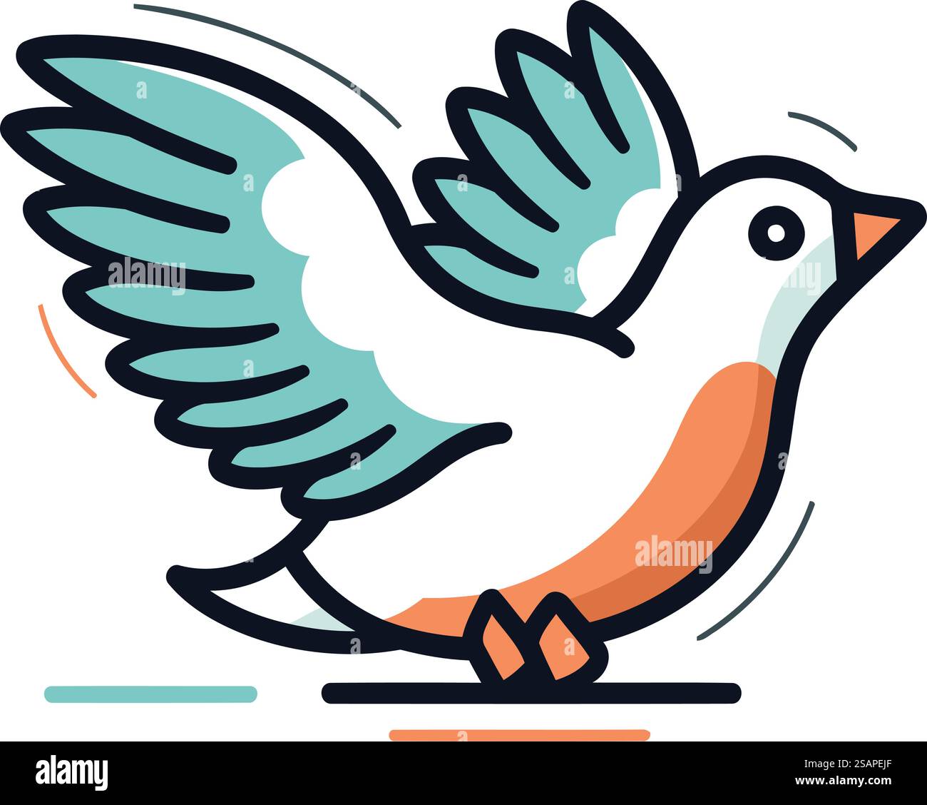 Pigeon volant dans les airs. Illustration vectorielle dans le style plat. Illustration de Vecteur Pigeon volant dans les airs. Illustration vectorielle dans le style plat. Illustration de Vecteur