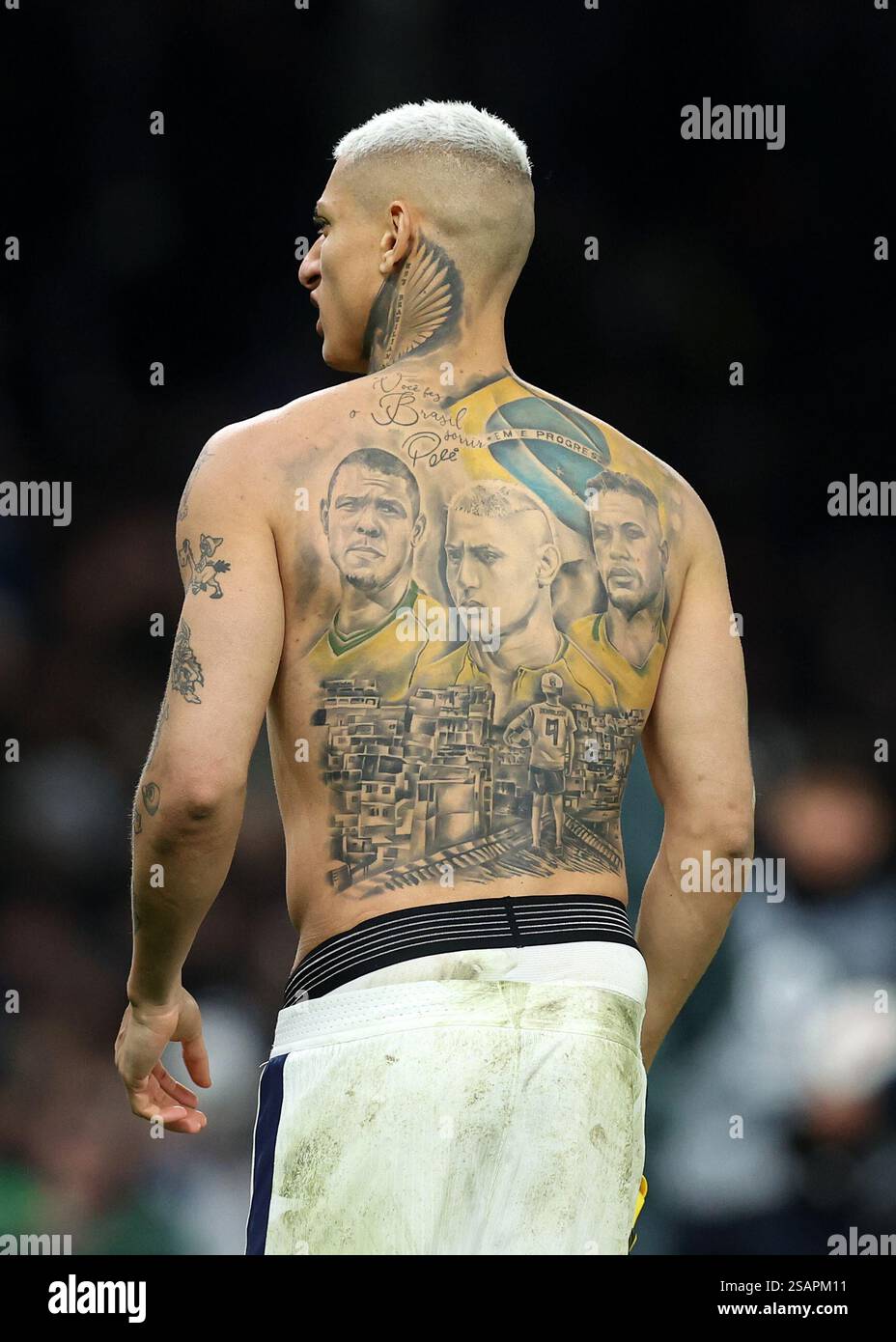 Londres, Royaume-Uni. 30 janvier 2025. Richarlison du tatouage de Tottenham Hotspur lors du match de l'UEFA Europa League au Tottenham Hotspur Stadium, Londres. Le crédit photo devrait se lire comme suit : David Klein/Sportimage crédit : Sportimage Ltd/Alamy Live News Banque D'Images