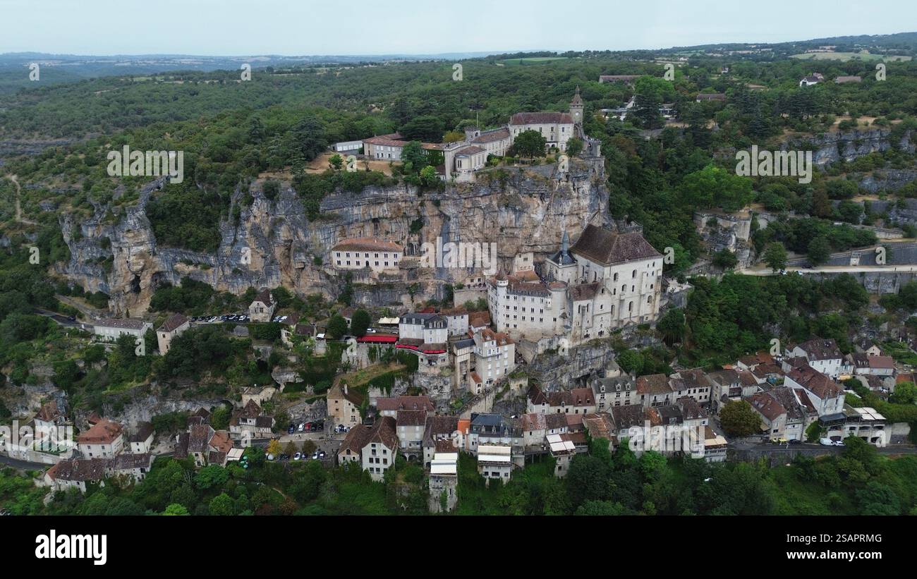 Drone photo Rocamadour france europe Banque D'Images Drone photo Rocamadour france europe Banque D'Images