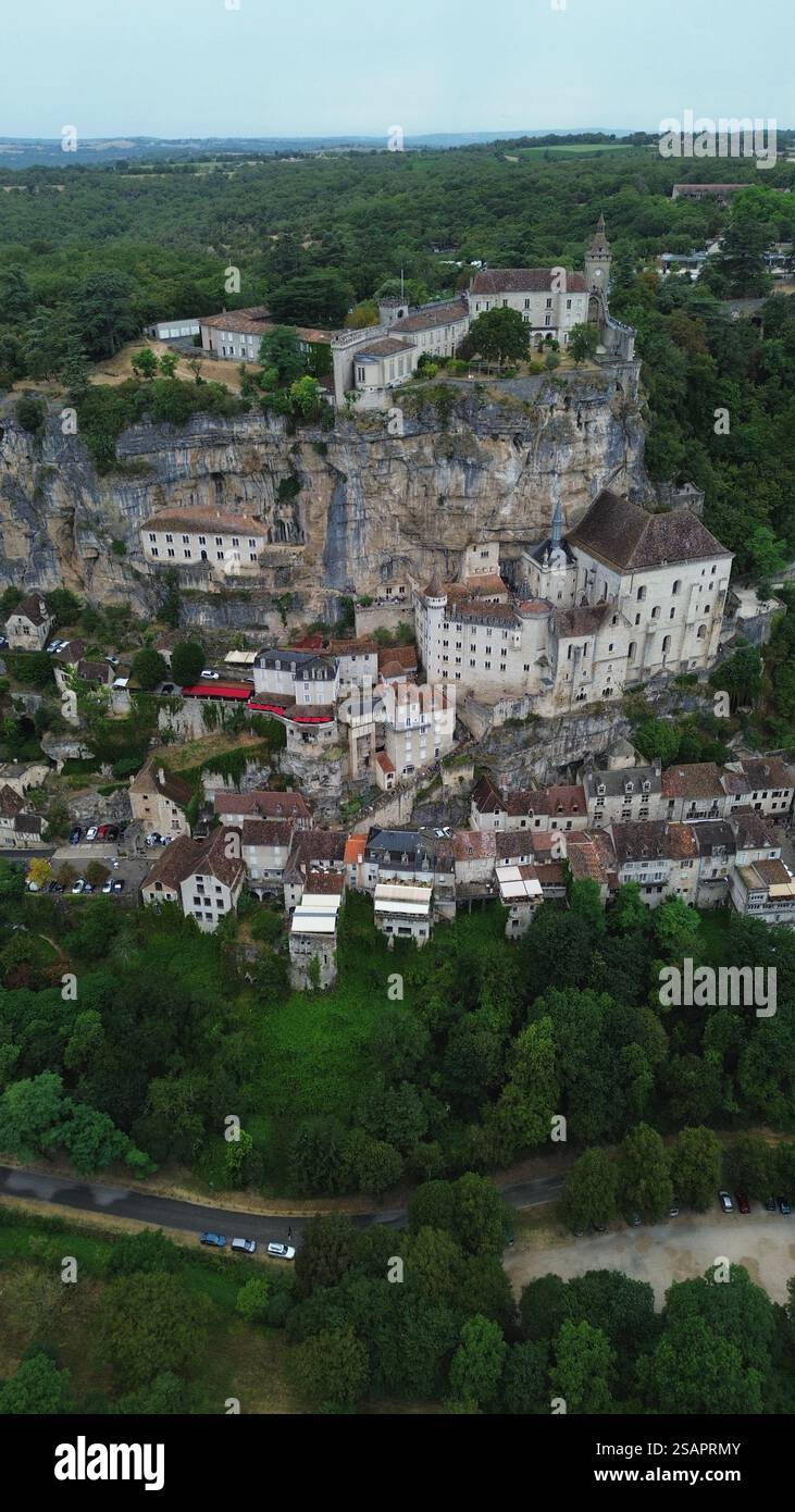 Drone photo Rocamadour france europe Banque D'Images Drone photo Rocamadour france europe Banque D'Images