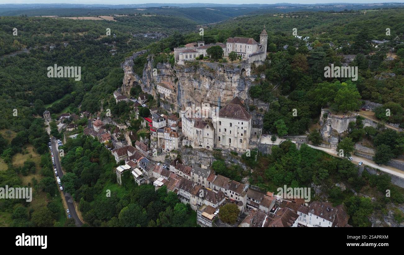 Drone photo Rocamadour france europe Banque D'Images Drone photo Rocamadour france europe Banque D'Images