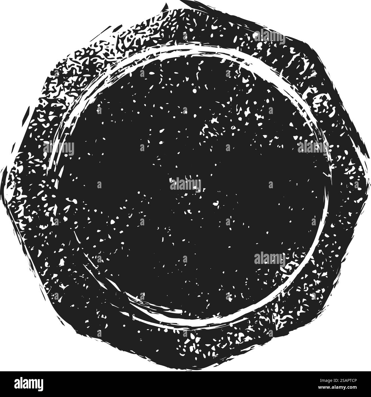Marque grunge. Forme de joint en caoutchouc vieilli isolé sur fond blanc. Marque grunge. Forme de joint en caoutchouc vieilli Illustration de Vecteur