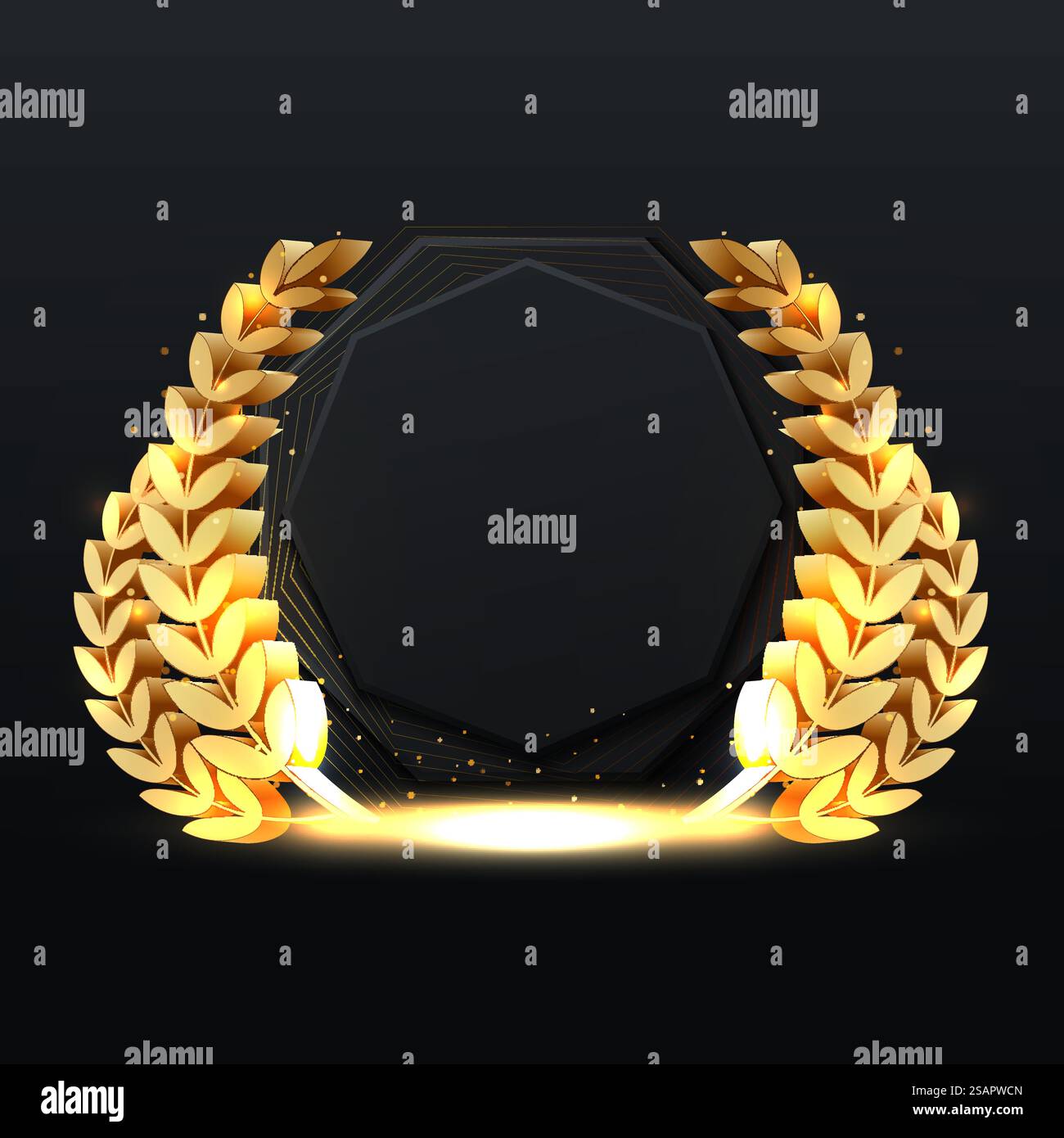 Couronnes de Laurier symbole de victoire, de gloire et de succès Illustration de Vecteur