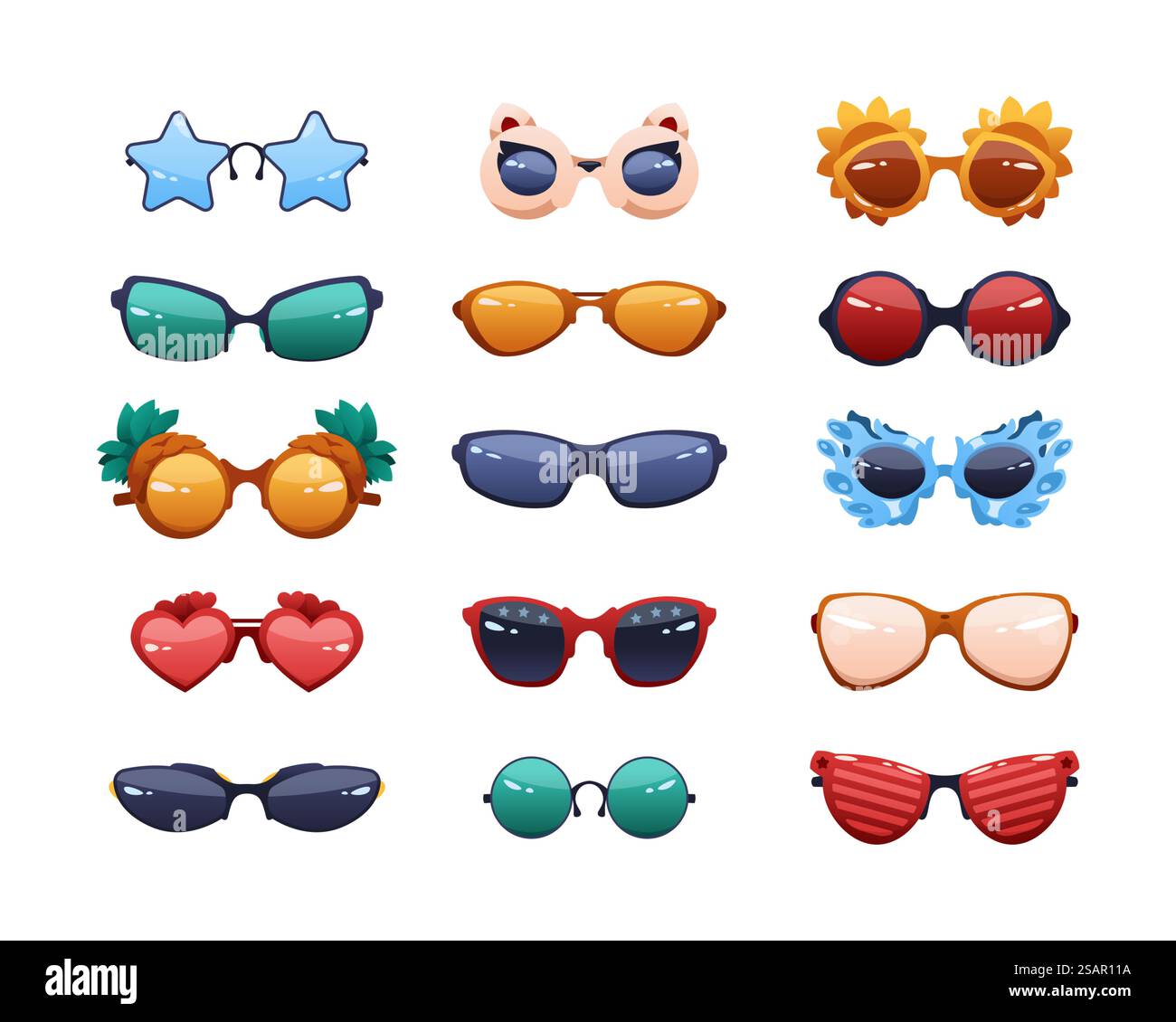 12 Lunettes De Fête En Forme De Cœur Et Étoile - Accessoire Déguisement Carnaval Et Anniversaire