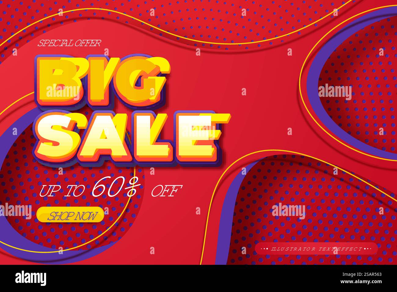 Conception de modèle de bannière de grande vente Illustration de Vecteur