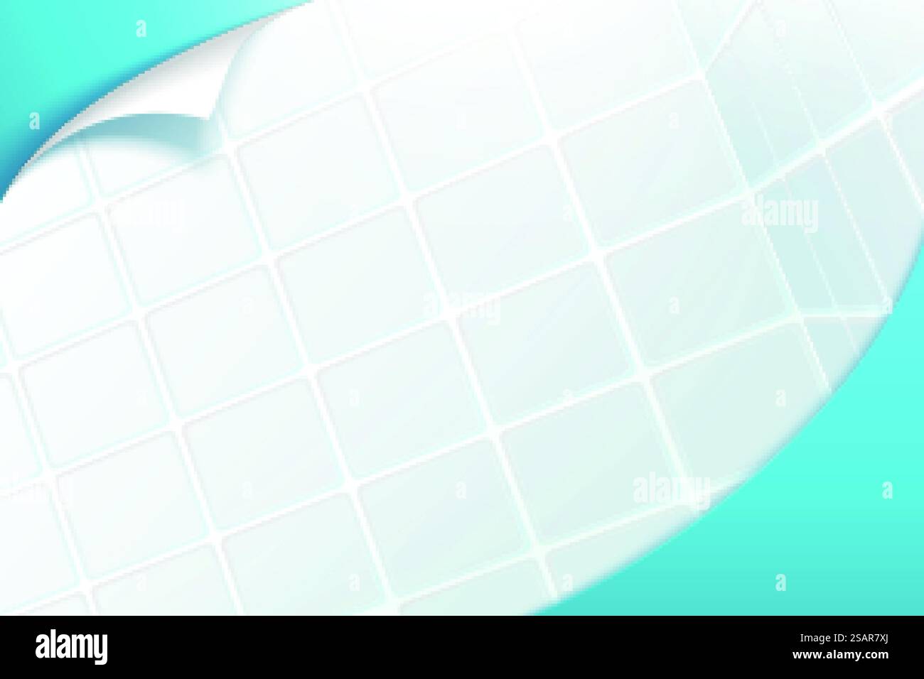 Fond de tuile de toilette réaliste avec effet de boucle de papier sur le coin, illustration 3D. Fond de tuile de toilette Illustration de Vecteur