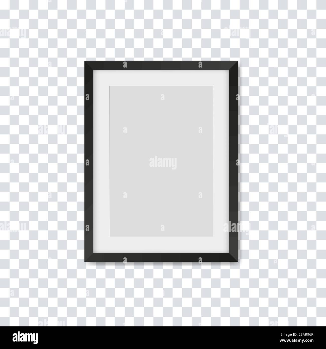 Cadre photo. Maquette de cadre d'image isolé de vecteur avec ombre sur fond transparent. Maquette de cadre d'affiche. Vecteur stock. SPE 10 Illustration de Vecteur