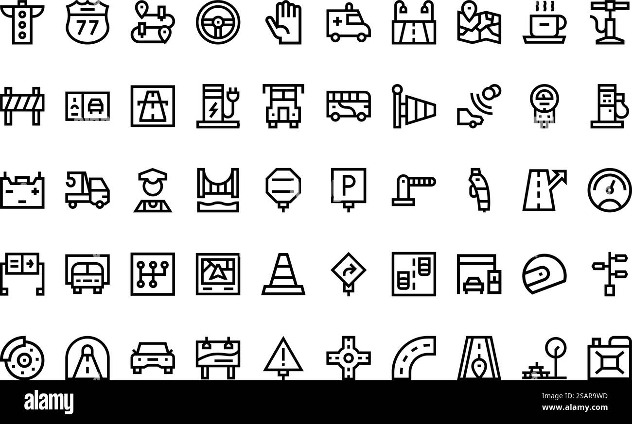 Collection d'icônes vectorielles de haute qualité avec contour modifiable. Idéal pour les projets professionnels et créatifs. Illustration de Vecteur