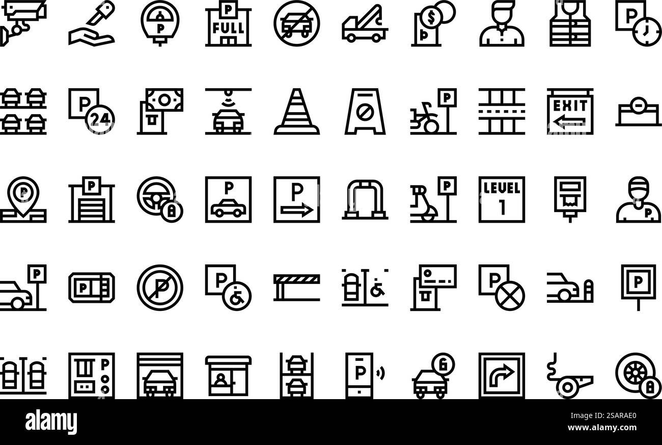 Collection d'icônes vectorielles de haute qualité avec contour modifiable. Idéal pour les projets professionnels et créatifs. Illustration de Vecteur