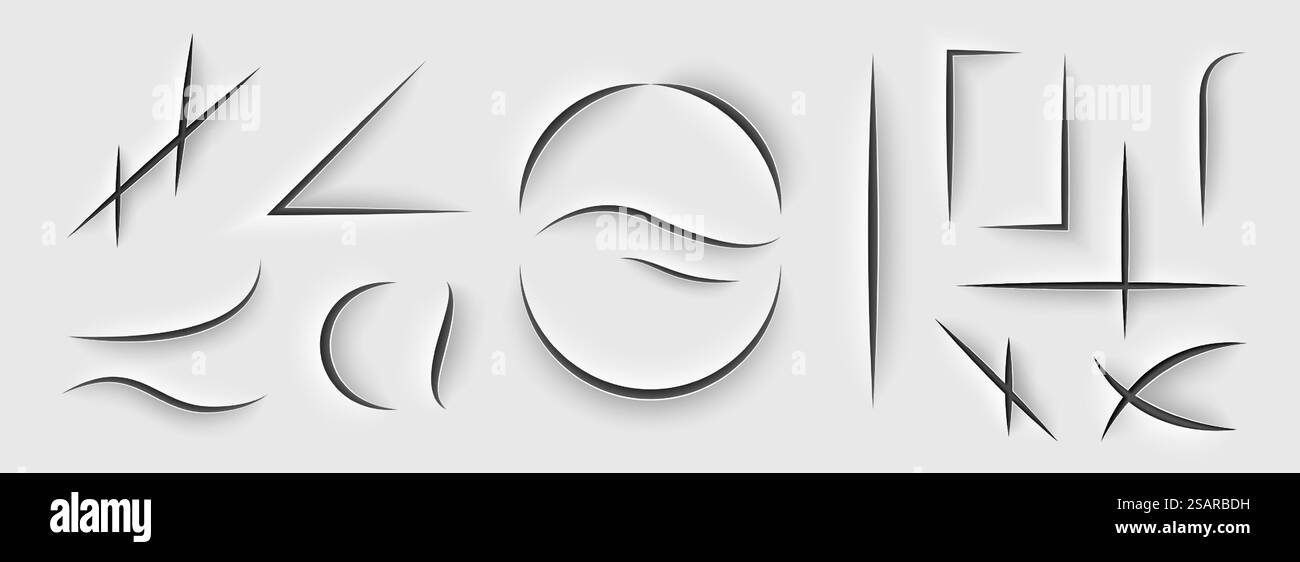 Couteau à papier coupé. Rayures réalistes des griffes d'animaux sauvages. Pages déchirées avec des espaces. Modèles de feuille rippés. Dommages de surface isolés. Alignez ou croisez les trous des couteaux de papeterie. Jeu d'effets de texture vectorielle. Couteau à papier coupé. Rayures réalistes des griffes d'animaux sauvages. Pages déchirées avec des espaces. Feuilles déchirées. Dommages de surface. Alignez ou croisez les trous des couteaux de papeterie. Jeu d'effets de texture vectorielle Illustration de Vecteur