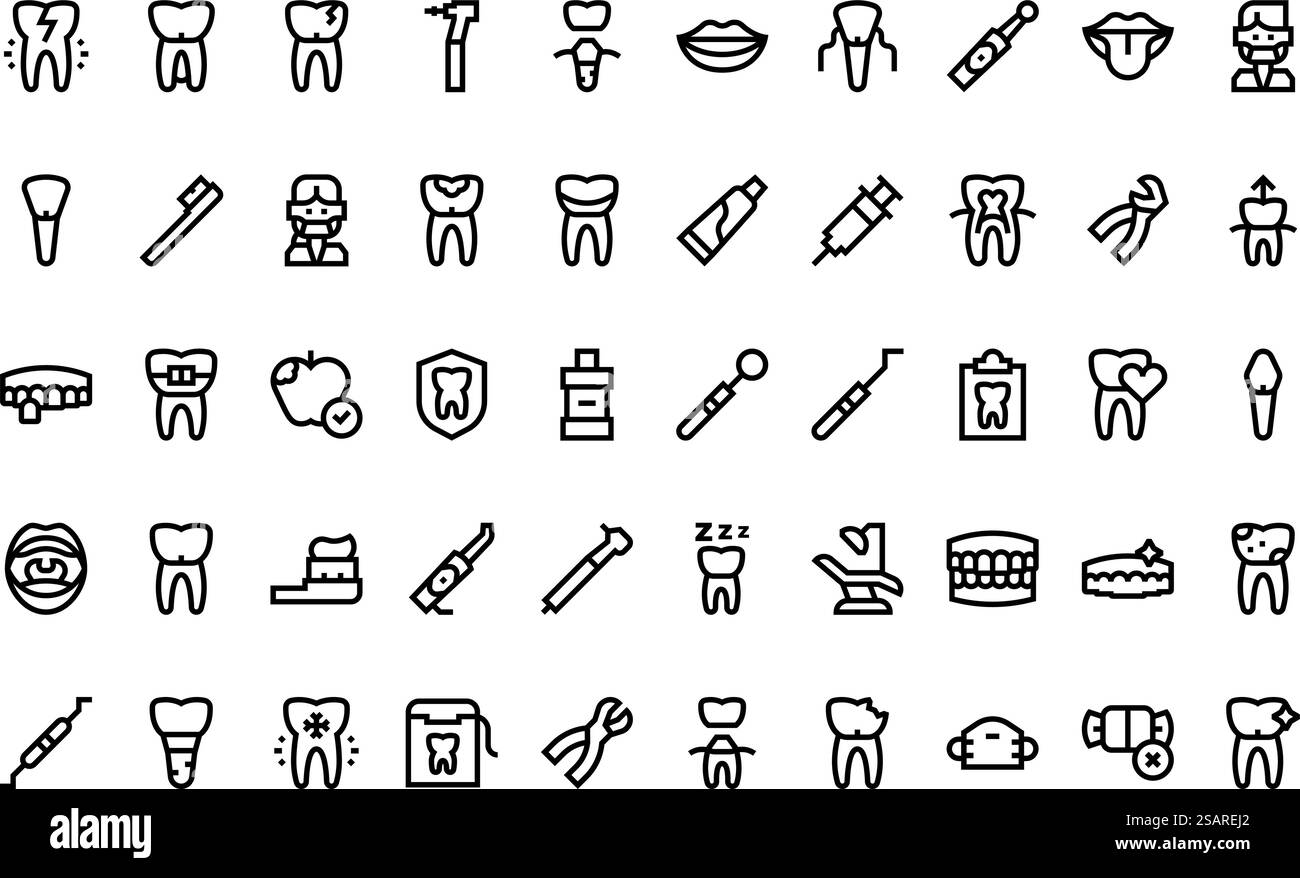 Collection d'icônes vectorielles de haute qualité avec contour modifiable. Idéal pour les projets professionnels et créatifs. Illustration de Vecteur