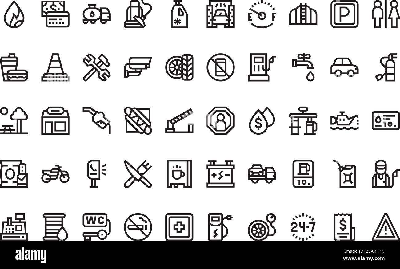Collection d'icônes vectorielles de haute qualité avec contour modifiable. Idéal pour les projets professionnels et créatifs. Illustration de Vecteur