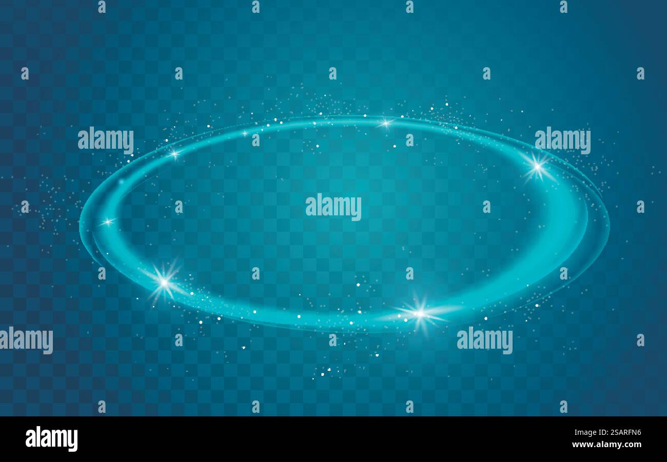 Effet anneau bleu étincelant Illustration de Vecteur