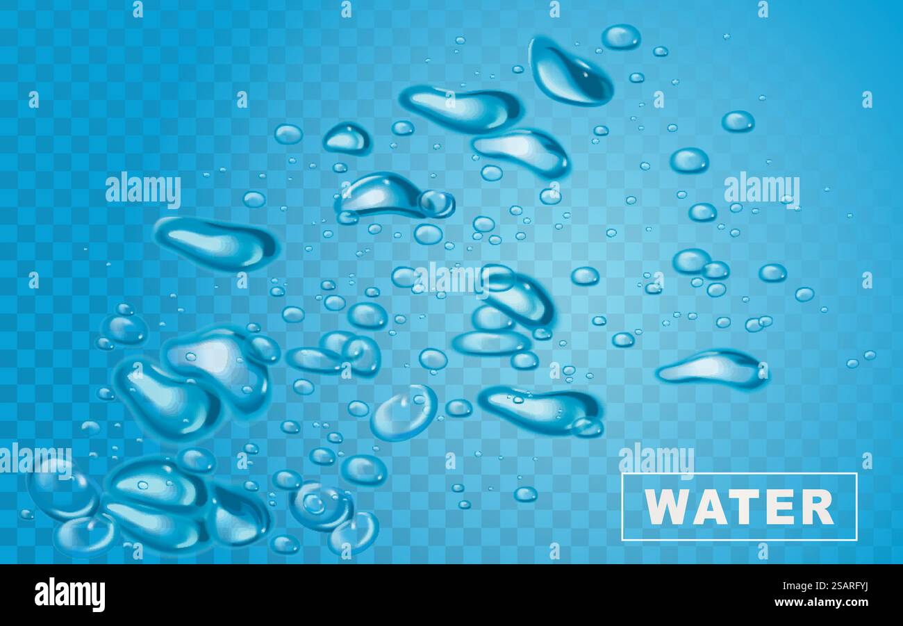 Bulles d'air d'eau Illustration de Vecteur