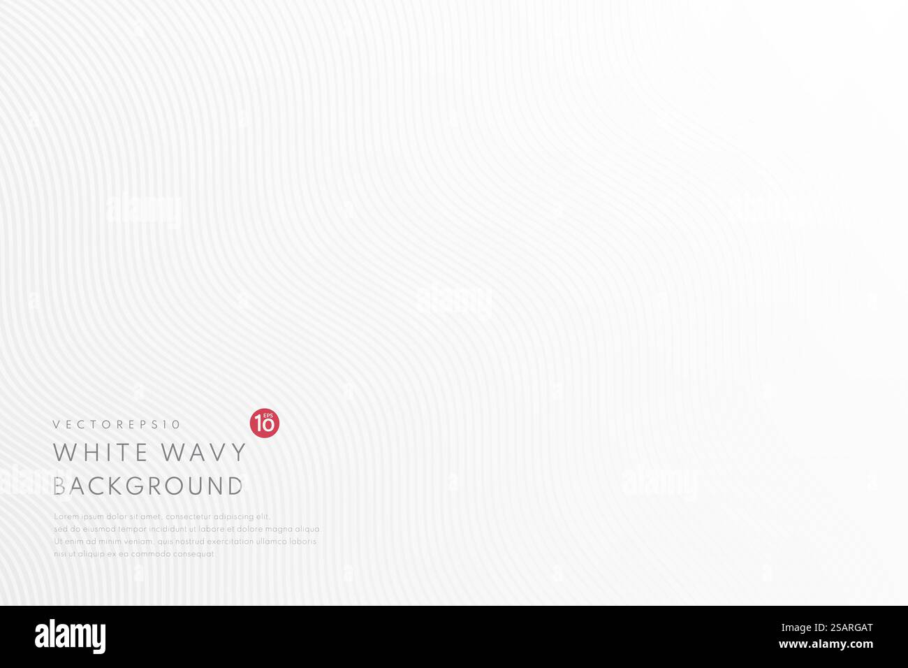 Dégradé de maillage abstrait avec fond texturé de motif de lignes de courbe blanches et grises. Modèle moderne et minimal avec espace de copie. Conception pour modèle de couverture, affiche, bande de bannière, annonce imprimée. Vecteur EPS10. Illustration de Vecteur