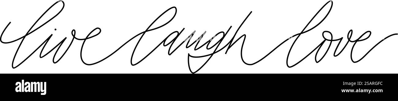 Live Laugh Love ligne continue. Affirmation spirituelle, signe de motivation positive pour la décoration intérieure et le texte calligraphique dans un ensemble vectoriel de cadres. Illustration de typographie aimer vivre et rire lettrage. Live Laugh Love ligne continue. Affirmation spirituelle, signe de motivation positive pour la décoration intérieure et le texte calligraphique dans un ensemble vectoriel de cadres Illustration de Vecteur