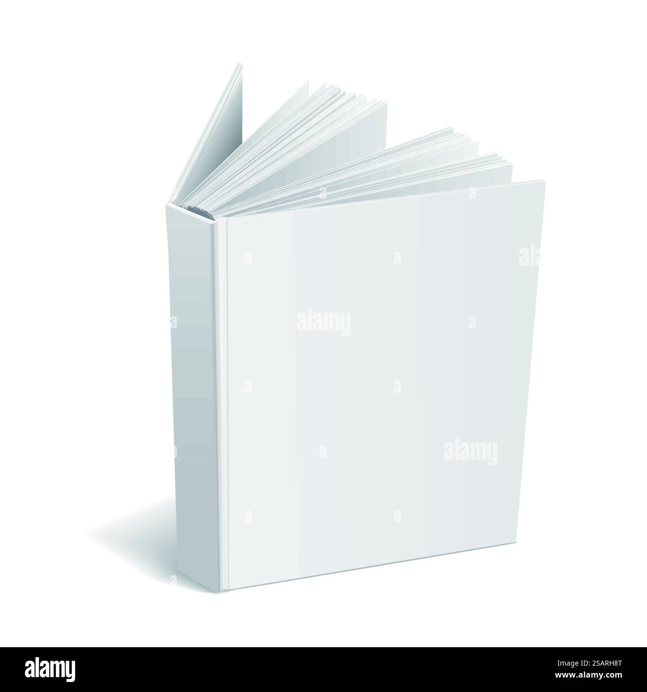 livre blanc ouvert isolé sur fond blanc. livre vierge Illustration de Vecteur