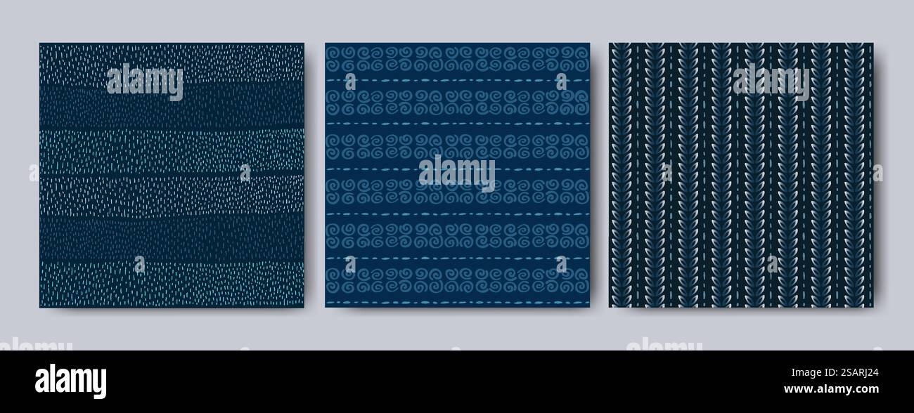 Motifs sans couture, dessinés à la main dans un style abstrait utilisé pour le tissu, le textile, l'impression et le papier peint décoratif Illustration de Vecteur