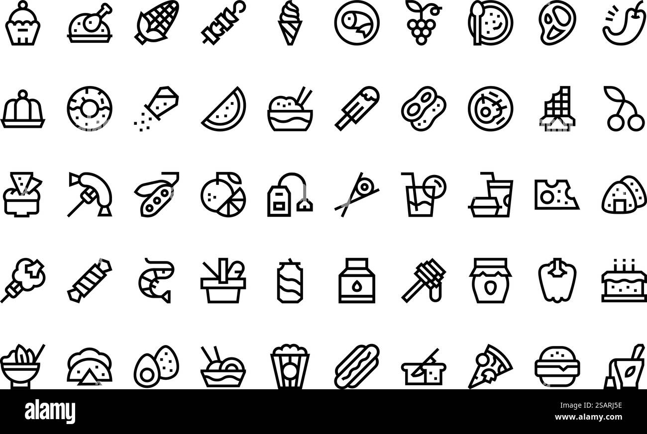 Collection d'icônes vectorielles de haute qualité avec contour modifiable. Idéal pour les projets professionnels et créatifs. Illustration de Vecteur