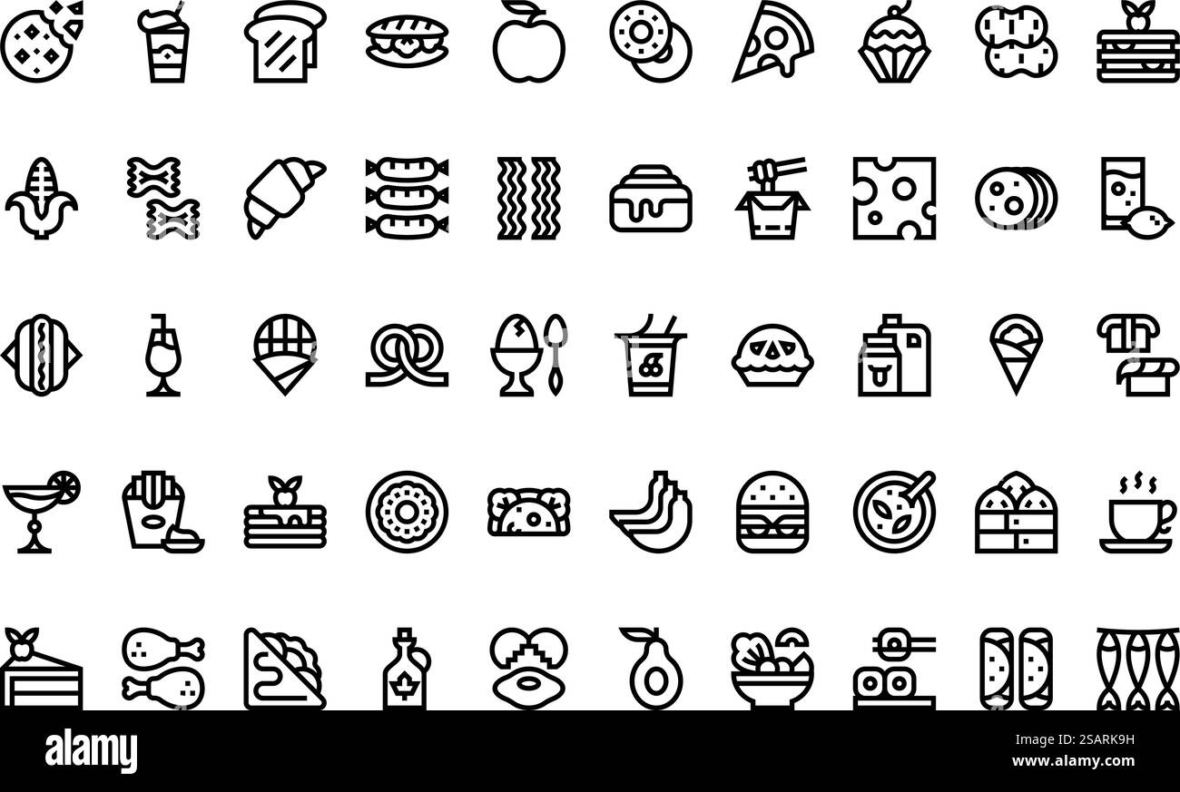 Collection d'icônes vectorielles de haute qualité avec contour modifiable. Idéal pour les projets professionnels et créatifs. Illustration de Vecteur