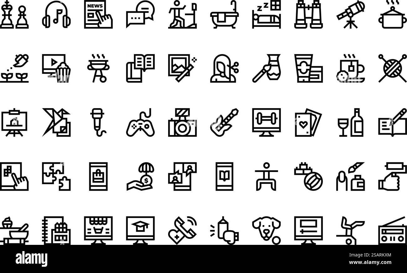 Collection d'icônes vectorielles de haute qualité avec contour modifiable. Idéal pour les projets professionnels et créatifs. Illustration de Vecteur