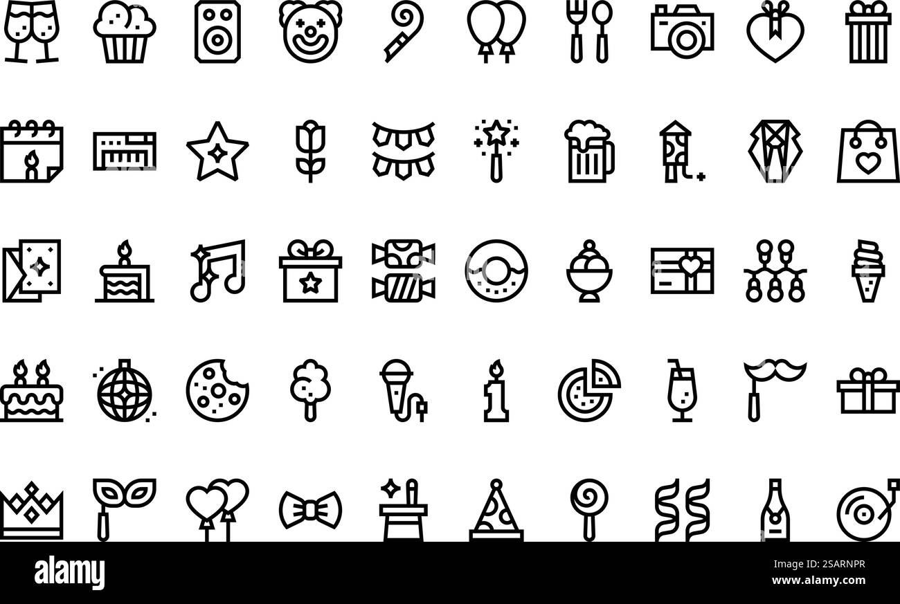 Collection d'icônes vectorielles de haute qualité avec contour modifiable. Idéal pour les projets professionnels et créatifs. Illustration de Vecteur