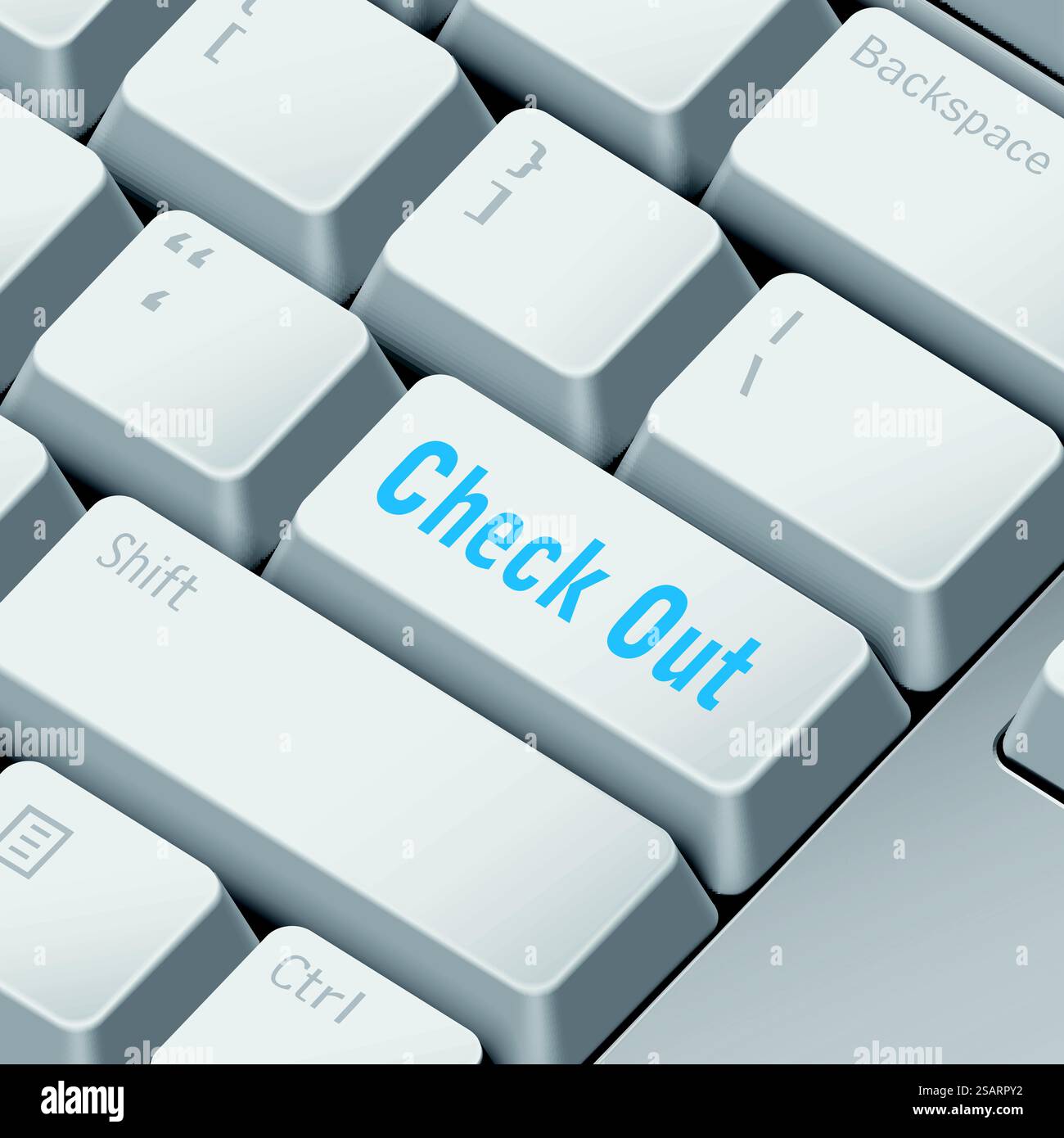 message sur la touche d'entrée du clavier de l'illustration 3d pour les concepts d'extraction. découvrez le concept avec clavier d'ordinateur 3d. Illustration de Vecteur