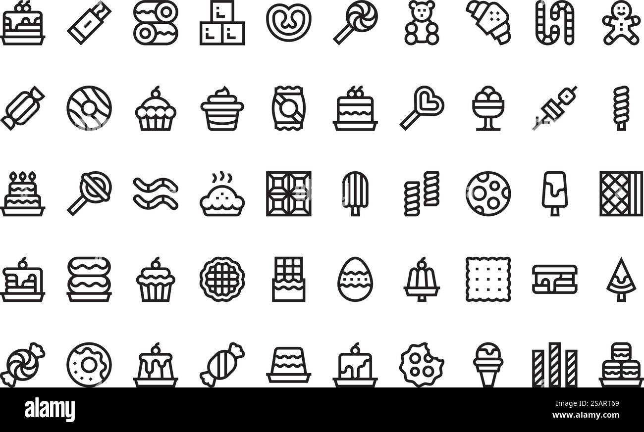 Collection d'icônes vectorielles de haute qualité avec contour modifiable. Idéal pour les projets professionnels et créatifs. Illustration de Vecteur