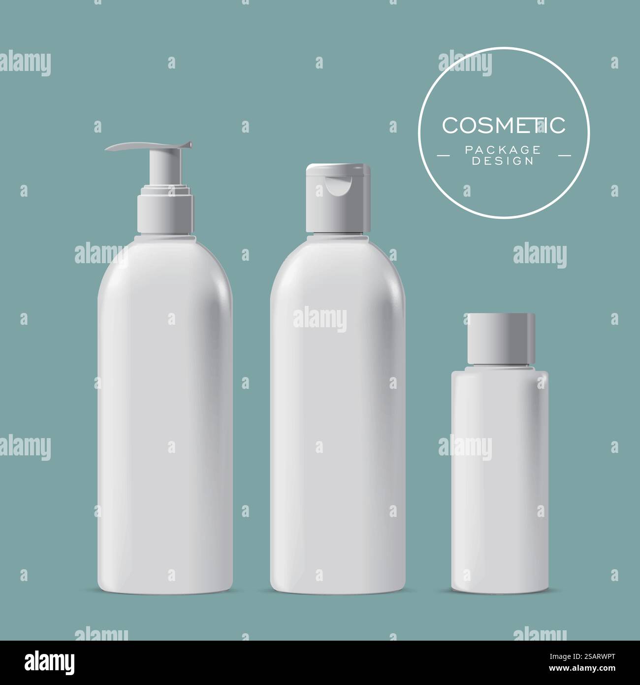 Ensemble de bouteilles de savon liquide cosmétique Illustration de Vecteur