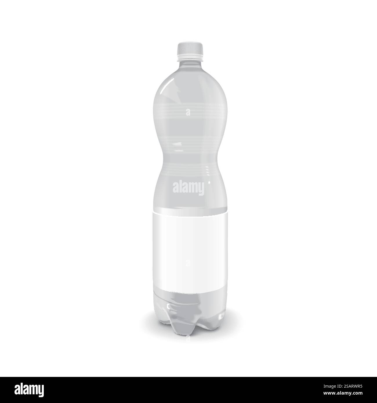 bouteille de boisson en plastique avec étiquette vierge Illustration de Vecteur