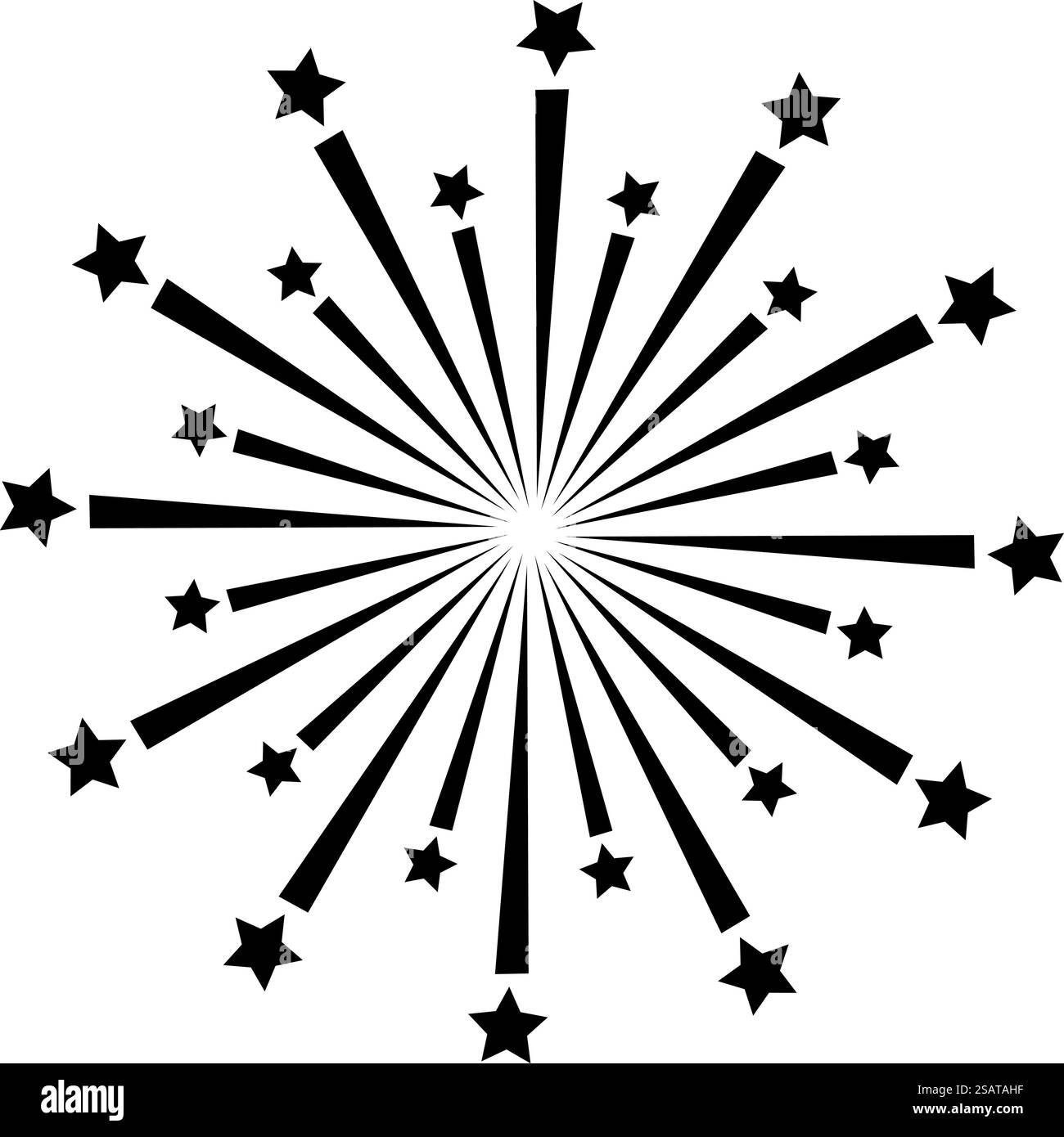 La célébration de feu d'artifice montre l'icône noire. Lumières de festival isolées sur fond blanc. La célébration de feu d'artifice montre l'icône noire. Lumières du festival Illustration de Vecteur