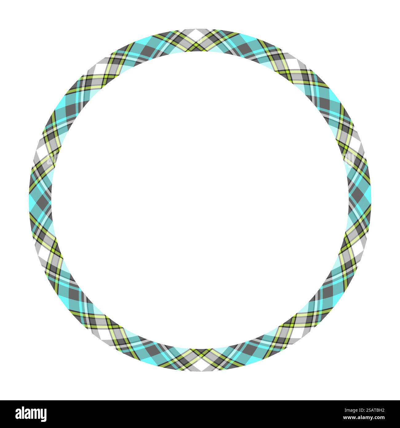 Cercles bordures et vecteurs d'images. Motif de bordure ronde design de cadre vintage géométrique. Texture de tissu écossais à carreaux tartan. Modèle pour carte-cadeau, collage, album ou album photo et portrait. Illustration de Vecteur