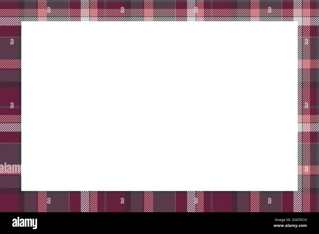 Vecteur de cadre vintage. Motif écossais de bordure style rétro. Beauté fond vide, modèle pour photo, portrait, album. Décoration écossais écossais.. Vecteur de cadre vintage. Motif écossais de bordure style rétro. Décoration écossaise. Illustration de Vecteur