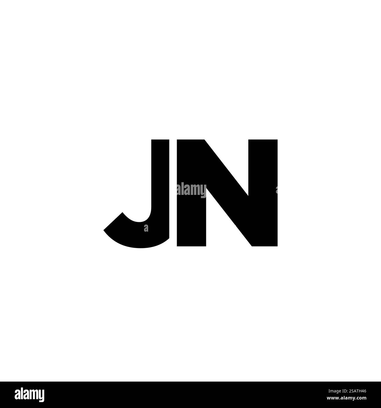 Lettre à la mode J et N, modèle de conception de logo JN. Logotype minimal basé sur le monogramme initial pour l'identité de l'entreprise. Illustration de Vecteur