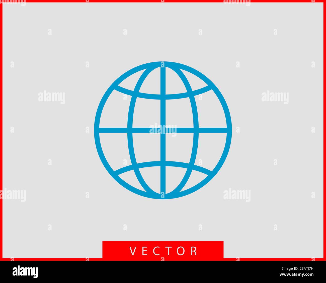 Globe terrestre symbole icône vecteur carte du monde. Illustration de Vecteur