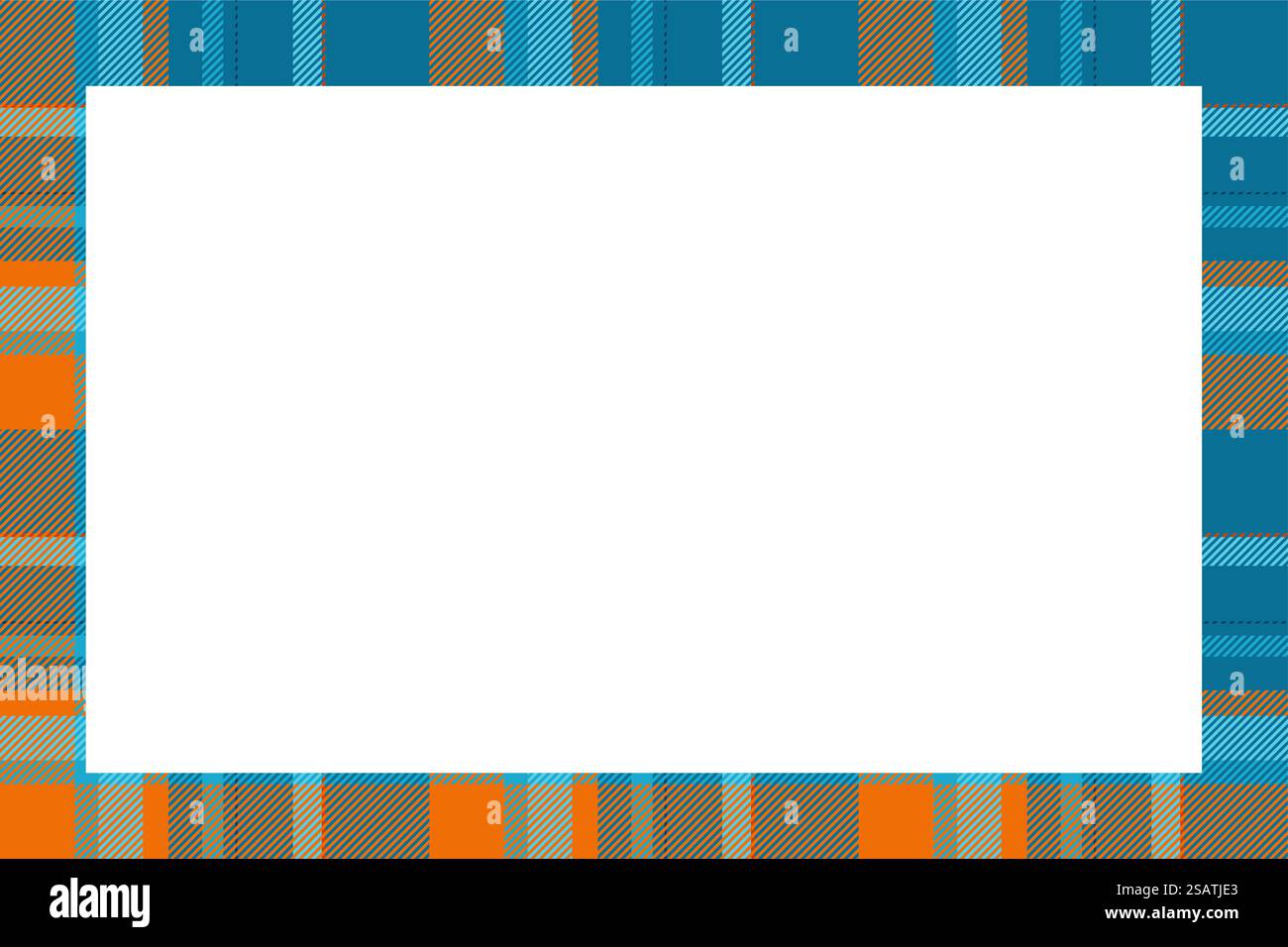 Vecteur de cadre vintage. Motif écossais de bordure style rétro. Beauté fond vide, modèle pour photo, portrait, album. Décoration écossais écossais.. Vecteur de cadre vintage. Motif écossais de bordure style rétro. Décoration écossaise. Illustration de Vecteur