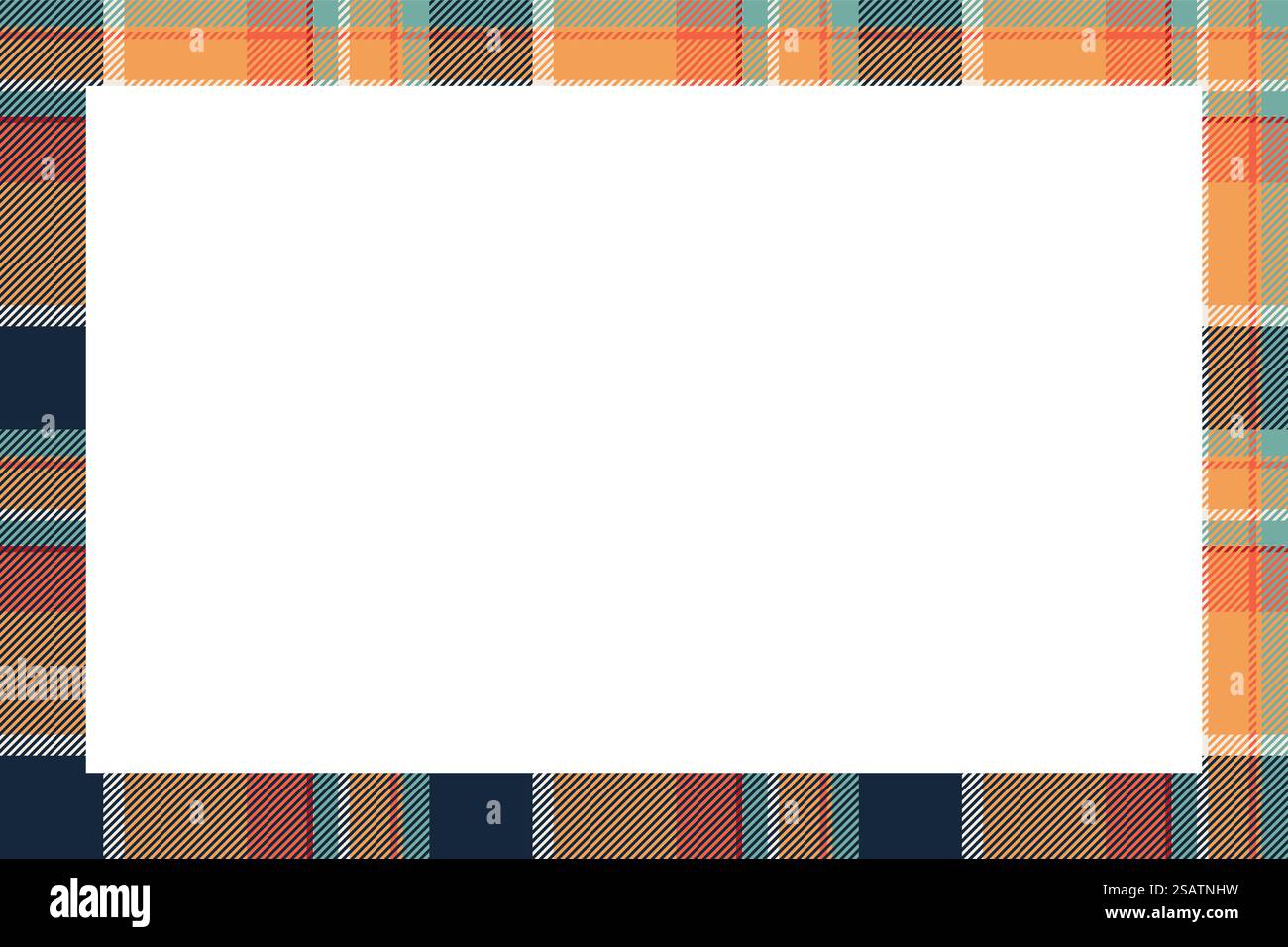 Vecteur de cadre vintage. Motif écossais de bordure style rétro. Beauté fond vide, modèle pour photo, portrait, album. Décoration écossais écossais.. Vecteur de cadre vintage. Motif écossais de bordure style rétro. Décoration écossaise. Illustration de Vecteur