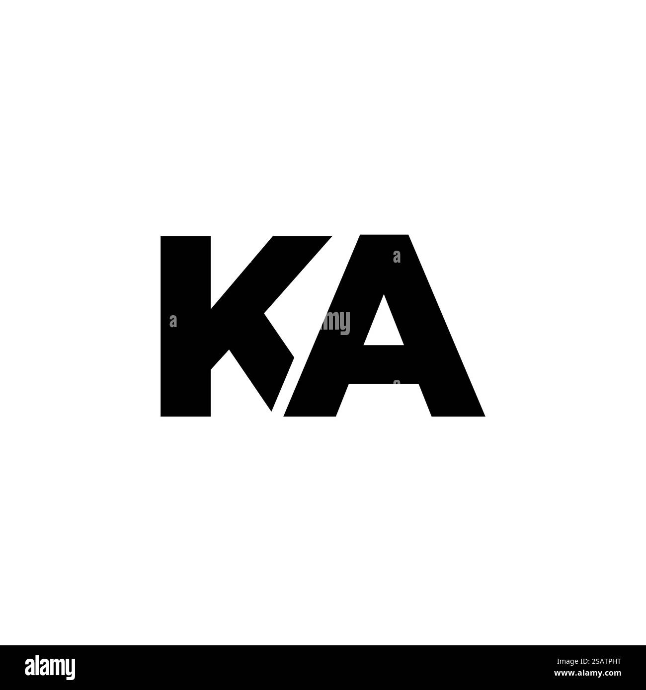 Lettre à la mode K et A, modèle de conception de logo KA. Logotype minimal basé sur le monogramme initial pour l'identité de l'entreprise. Illustration de Vecteur